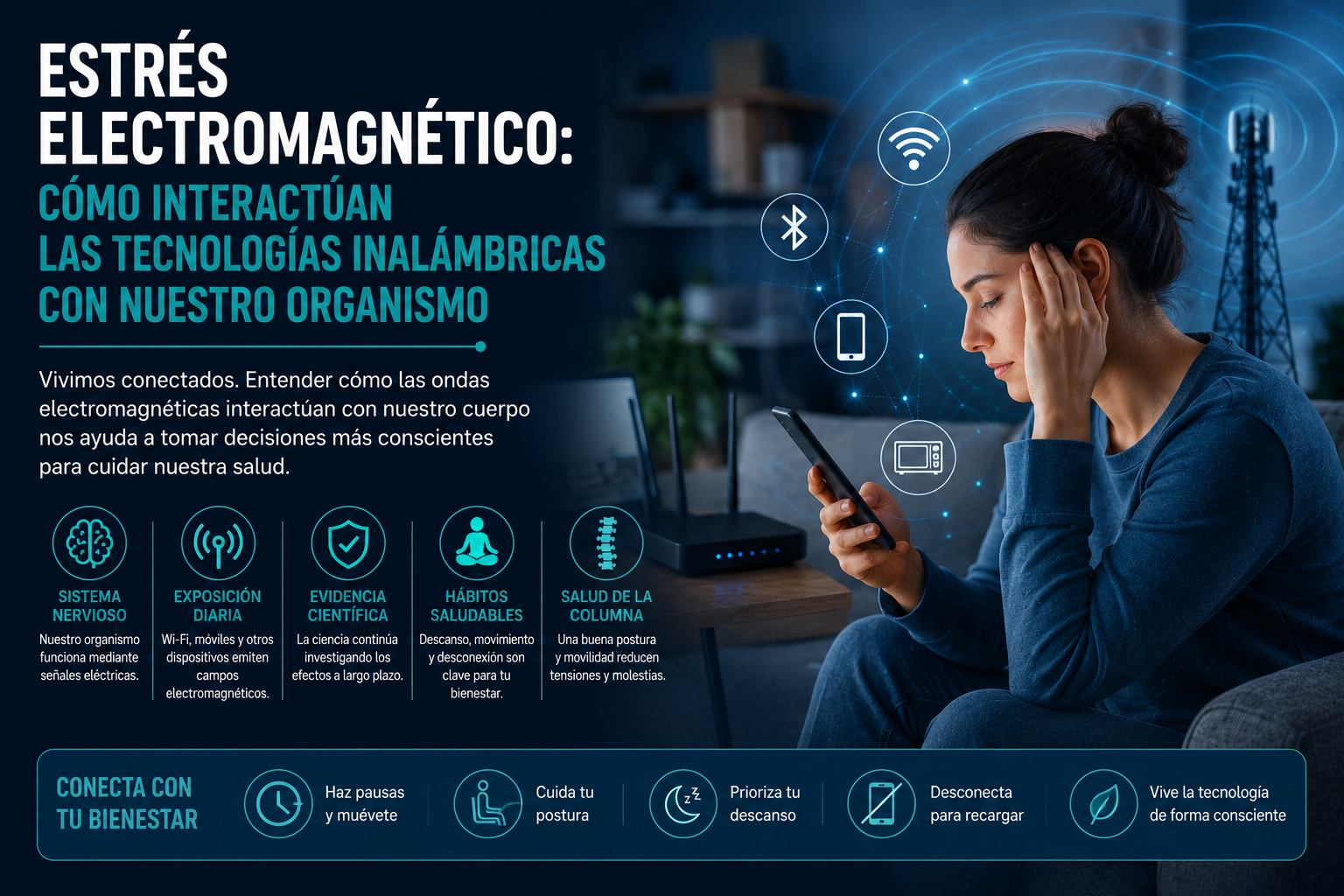 Tecnología inalámbrica y campos electromagnéticos relacionados con la salud