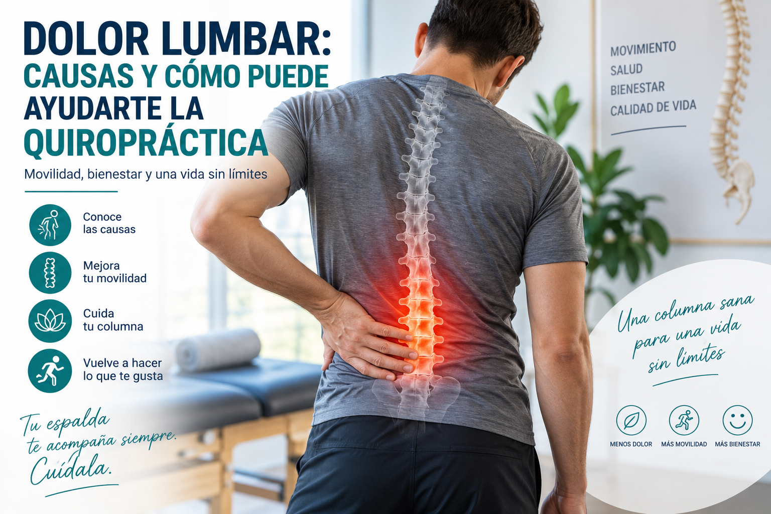 Dolor lumbar: causas y cómo puede ayudarte la quiropráctica